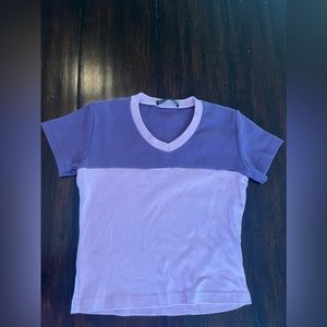 Brandy Melville purple Color Block baby tee - OS